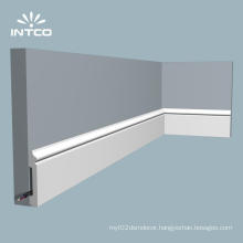 INTCO Waterproof Easy Installation Decorative White Color Floor Accessories Baseboard Laminate Skirting Board